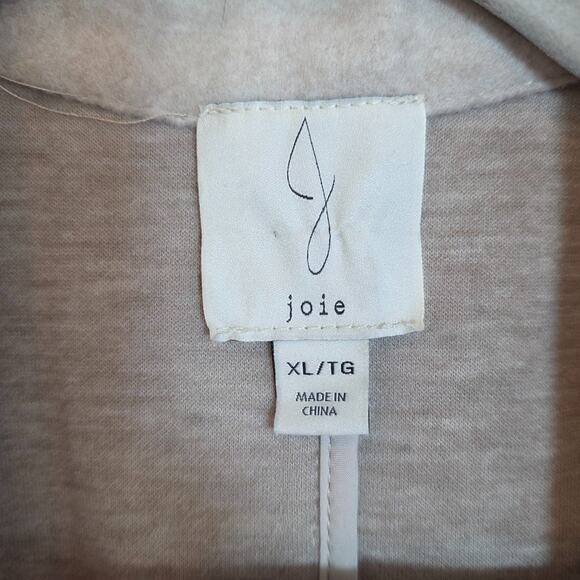 Joie Open Front Sleeveless Long Duster Vest Cardigan Women's sz XL Oatmeal‎ - Picture 10 of 11